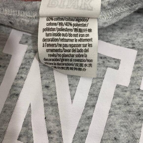 PINK Victorias Secret Logo T-Shirt Short Sleeve Top Light Gray Womens Sz XS - Picture 7 of 9